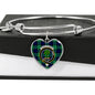 Abercrombie Scottish Clan Tartan Bangle Heart Shine On Bangle Heart