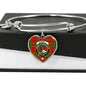 Burnett Ancient Scottish Clan Tartan Bangle Heart Shine On Bangle Heart