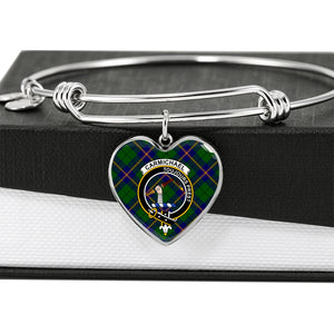 Carmichael Modern Scottish Clan Tartan Bangle Heart Shine On Bangle Heart