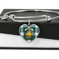 Campbell Dress Scottish Clan Tartan Bracelet Bangle Heart Jewelry Shine On Bangle Heart