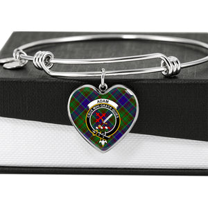 Adam Scottish Clan Tartan Bangle Heart Shine On Bangle Heart