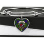 Adam Scottish Clan Tartan Bangle Heart Shine On Bangle Heart