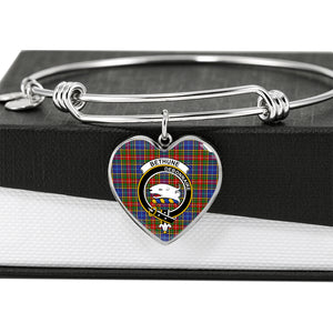 Bethune Scottish Clan Tartan Bangle Heart Shine On Bangle Heart