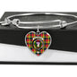 Buchanan Modern Scottish Clan Tartan Bangle Heart Shine On Bangle Heart