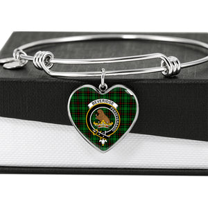 Beveridge Scottish Clan Tartan Bangle Heart Shine On Bangle Heart
