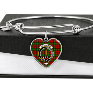 Auchinleck Scottish Clan Tartan Bangle Heart Shine On Bangle Heart