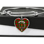 Auchinleck Scottish Clan Tartan Bangle Heart Shine On Bangle Heart