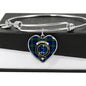 Arbuthnot Scottish Clan Tartan Bangle Heart Shine On Bangle Heart