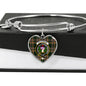 Buchanan Hunting Scottish Clan Tartan Bangle Heart Shine On Bangle Heart