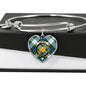 Campbell Dress Scottish Clan Tartan Bangle Heart Shine On Bangle Heart