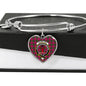 Crawford Scottish Clan Tartan Bracelet Bangle Heart Jewelry Shine On Bangle Heart