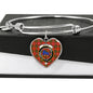 Bruce Modern Scottish Clan Tartan Bangle Heart Shine On Bangle Heart
