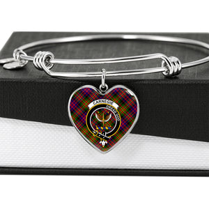 Carnegie Modern Scottish Clan Tartan Bangle Heart Shine On Bangle Heart