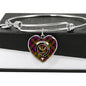 Carnegie Modern Scottish Clan Tartan Bangle Heart Shine On Bangle Heart