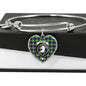 Colville Scottish Clan Tartan Bracelet Bangle Heart Jewelry Shine On Bangle Heart