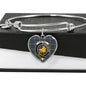 Campbell Argyll Modern Scottish Clan Tartan Bracelet Bangle Heart Jewelry Shine On Bangle Heart