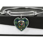 Blyth Scottish Clan Tartan Bangle Heart Shine On Bangle Heart
