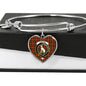 Hunter Scottish Clan Tartan Bangle Heart Shine On Bangle Heart