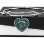 Carmichael Ancient Scottish Clan Tartan Bangle Heart Shine On Bangle Heart