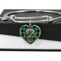 Blackadder Scottish Clan Tartan Bangle Heart Shine On Bangle Heart