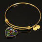 Adam Scottish Clan Tartan Bangle Heart Shine On Bangle Heart