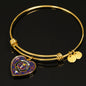 Chisholm Hunting Modern Scottish Clan Tartan Bracelet Bangle Heart Jewelry Shine On Bangle Heart