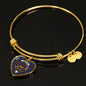 Cameron Scottish Clan Tartan Bangle Heart Shine On Bangle Heart