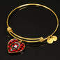 Cunningham Modern Scottish Clan Tartan Bracelet Bangle Heart Jewelry Shine On Bangle Heart