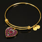 Crawford Scottish Clan Tartan Bracelet Bangle Heart Jewelry Shine On Bangle Heart
