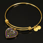 Carnegie Scottish Clan Tartan Bangle Heart Shine On Bangle Heart