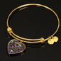 Carnegie Ancient Scottish Clan Tartan Bangle Heart Shine On Bangle Heart