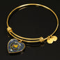 Campbell Argyll Modern Scottish Clan Tartan Bracelet Bangle Heart Jewelry Shine On Bangle Heart