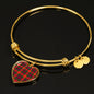 Christie Scottish Clan Tartan Bracelet Bangle Heart Jewelry Shine On Bangle Heart