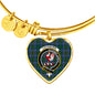 Cockburn Ancient Scottish Clan Tartan Bracelet Bangle Heart Jewelry Shine On Bangle Heart