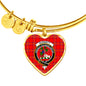 Burnett Modern Scottish Clan Tartan Bangle Heart Shine On Bangle Heart
