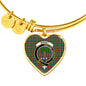 Bisset Scottish Clan Tartan Bangle Heart Shine On Bangle Heart