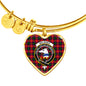 Belshes Scottish Clan Tartan Bangle Heart Shine On Bangle Heart
