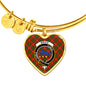 Bruce Scottish Clan Tartan Bangle Heart Shine On Bangle Heart