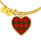 Crief District Scottish Clan Tartan Bracelet Bangle Heart Jewelry Shine On Bangle Heart