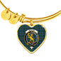 Broun Scottish Clan Tartan Bangle Heart Shine On Bangle Heart