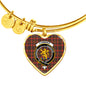 Cumming Hunting Weathered Scottish Clan Tartan Bracelet Bangle Heart Jewelry Shine On Bangle Heart
