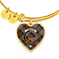Cameron Of Erracht Weathered Scottish Clan Tartan Bangle Heart Shine On Bangle Heart