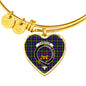 Cameron Scottish Clan Tartan Bangle Heart Shine On Bangle Heart