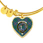 Carmichael Ancient Scottish Clan Tartan Bangle Heart Shine On Bangle Heart