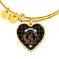Clelland Scottish Clan Tartan Bracelet Bangle Heart Jewelry Shine On Bangle Heart