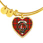 Butter Scottish Clan Tartan Bangle Heart Shine On Bangle Heart