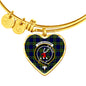 Colquhoun Modern Scottish Clan Tartan Bracelet Bangle Heart Jewelry Shine On Bangle Heart