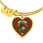 Burnett Scottish Clan Tartan Bangle Heart Shine On Bangle Heart
