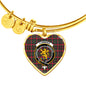 Cumming Hunting Modern Scottish Clan Tartan Bracelet Bangle Heart Jewelry Shine On Bangle Heart