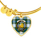Campbell Dress Scottish Clan Tartan Bracelet Bangle Heart Jewelry Shine On Bangle Heart